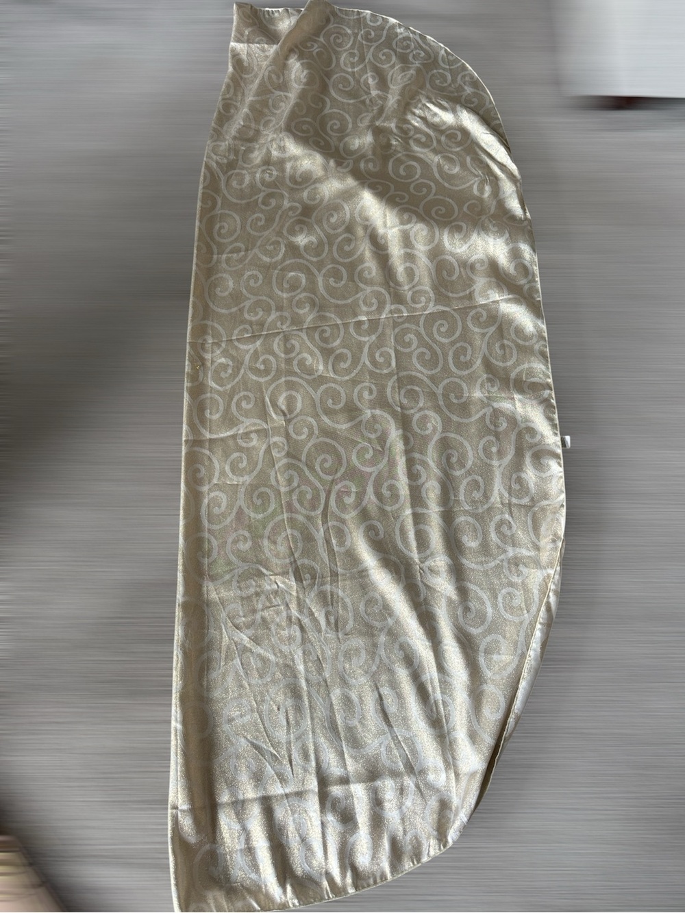 Newbridge Metallic Gold and Cream Swirl Double Sided Oblong Tablecloth!